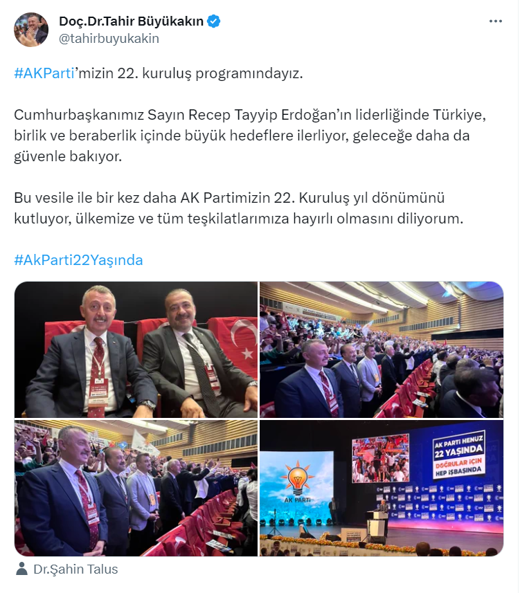 Büyükakın ve Talus AK Parti'nin 22 kuruluş yıl dönümünü kutladı - Resim : 4