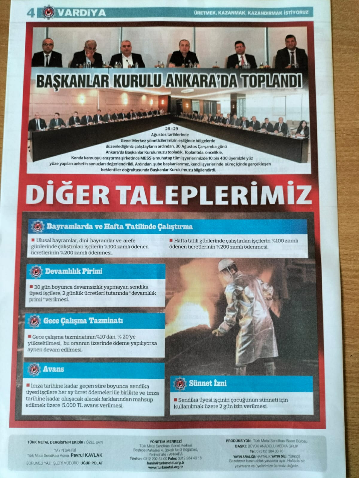 İşte Türk Metal'in MESS talepleri! - Resim : 2