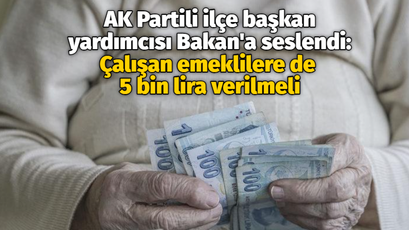 AK Partili ilçe başkan yardımcısı Bakan’a seslendi: Çalışan emeklilere de 5 bin lira verilmeli