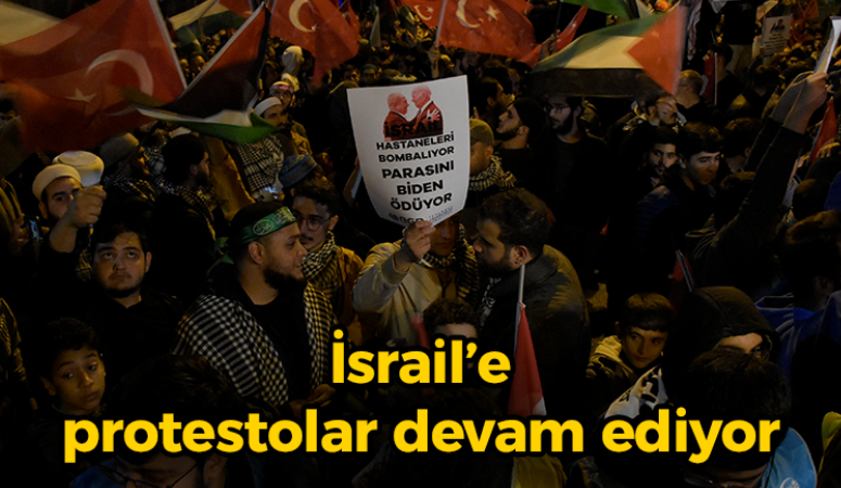 İsrail’in Gazze’ye yönelik saldırıları ABD İstanbul Başkonsolosluğu önünde protesto edildi
