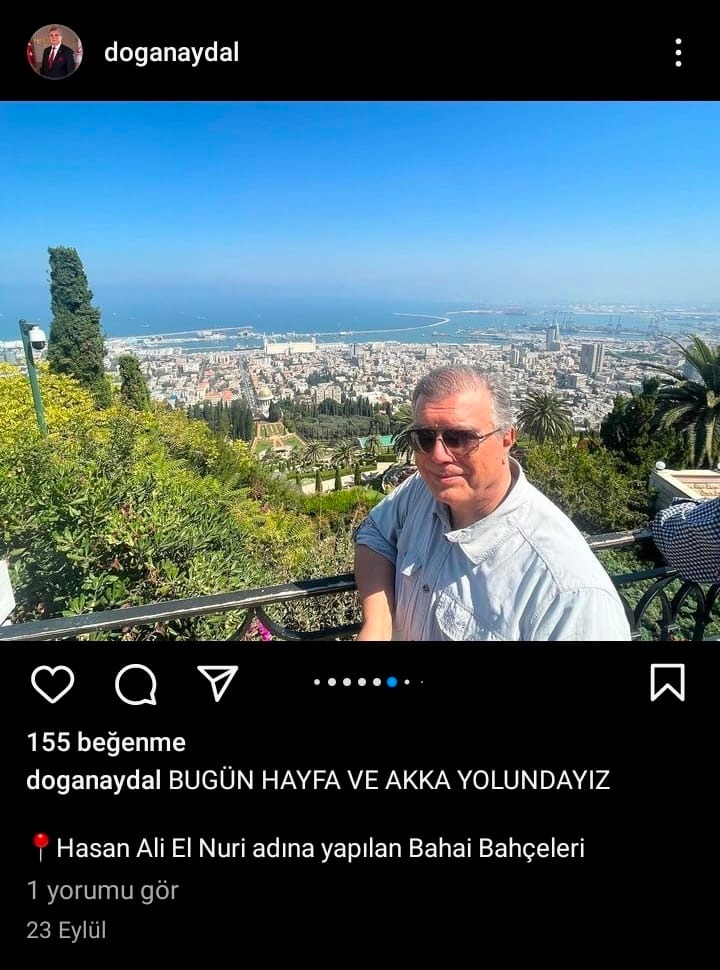 Milli Görüşçü o hesap Doğan Aydal’la ilgili neler yazdı neler! Doğum gününü İsrail’de kutlamış! - Resim : 4