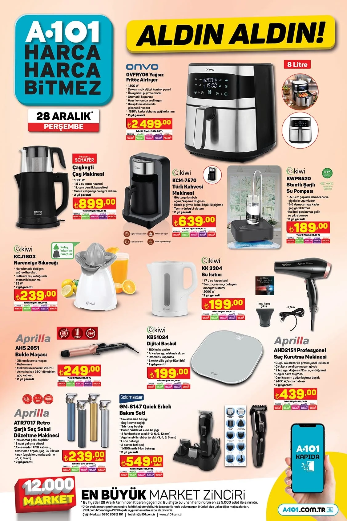 28 Aralık A101 Aktüel Ürünleri! A101 Katalog Bu Hafta Perşembe Son İndirim Var! A101 Bulaşık Makinesi 8299 TL Kaçmaz Fiyat - Resim : 4