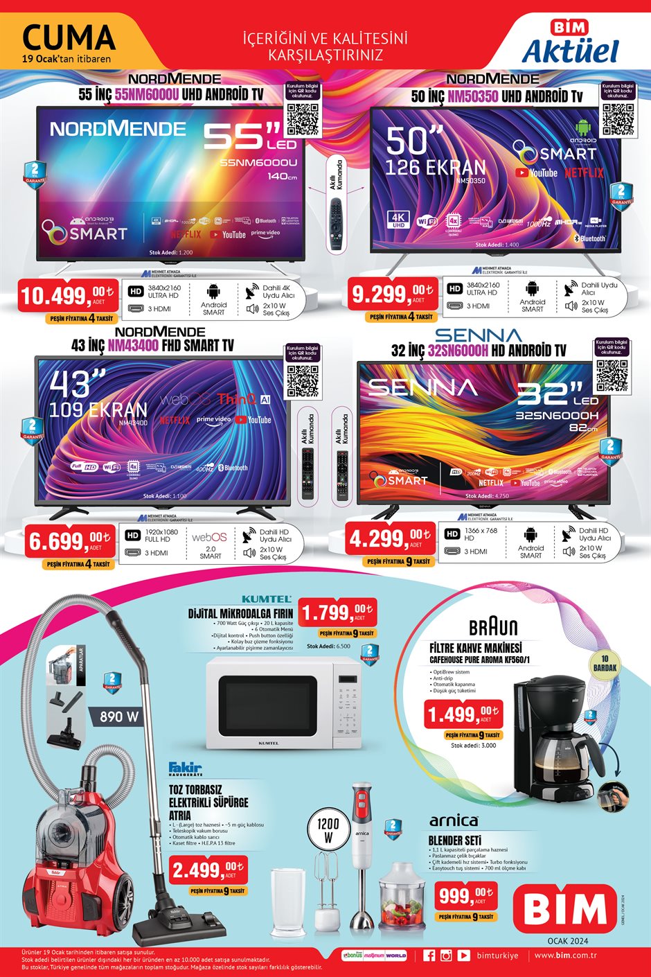 BİM Aktüel 19 Ocak 2024 GELDİ! BİM HP Laptop 10999 TL Kaçmaz Fiyat! 19 Ocak BİM Cuma Kataloğu Honor Kulaklık 699 TL! 19 Ocak BİM Aktüel Televizyon 6699 TL - Resim : 2