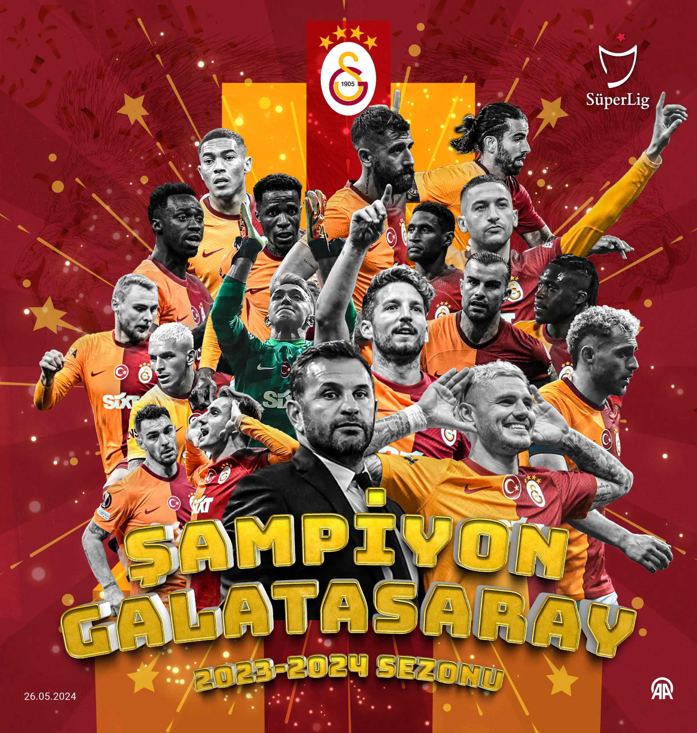 Süper Lig'de Galatasaray şampiyon oldu - Resim : 1
