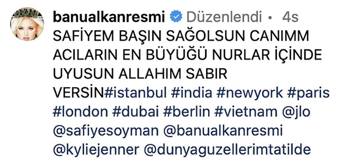 Safiye Soyman için yaptığı başsağlığı mesajı tepki çekti - Resim : 1