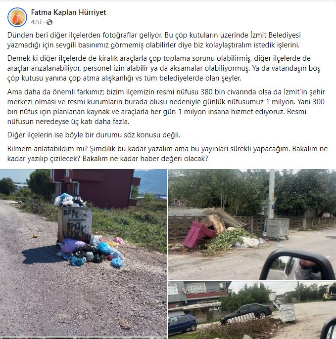 Fatma Kaptan Hürriyet çöp toplama eleştirilerine yanıt! 'Biz her gün 1 milyon kişiye hizmet veriyoruz' - Resim : 1